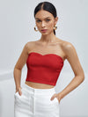 Zip Back Crop Tube Top