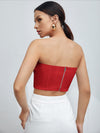 Zip Back Crop Tube Top