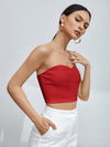Zip Back Crop Tube Top