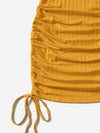 Plus Drawstring Side Rib knit Bodycon Dress