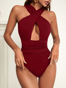  SXY Cross Wrap Cut Out Bodysuit