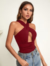 SXY Cross Wrap Cut Out Bodysuit