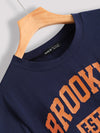 Letter and Number Print Crop Top