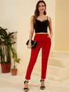 Elastic Waist Split Hem Pants