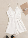 Surplice Neck Solid Slip Romper