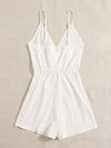 Surplice Neck Solid Slip Romper