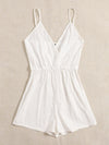 Surplice Neck Solid Slip Romper