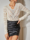 Scallop Trim Lace Top