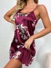 Floral Print Cami Satin Sleep Dress