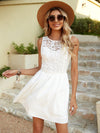 Solid Guipure Lace Dress