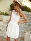 Solid Guipure Lace Dress