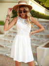 Solid Guipure Lace Dress