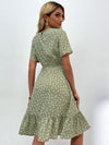 Allover Floral Ruffle Hem Dress