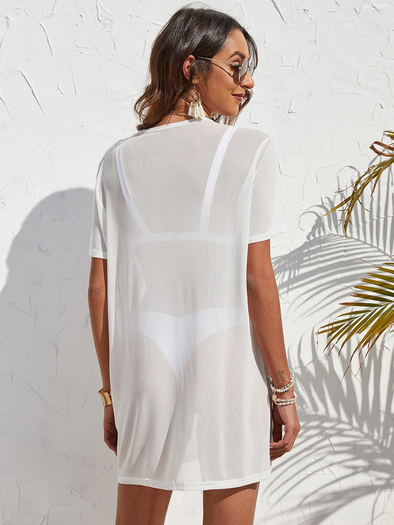 Plain Mesh Cover Up