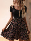 Floral Print Scoop Neck Dress
