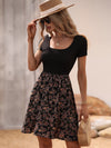 Floral Print Scoop Neck Dress