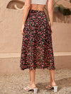 High Waist Allover Floral Print Skirt