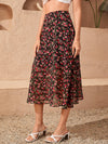 High Waist Allover Floral Print Skirt