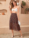 High Waist Allover Floral Print Skirt