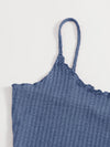 Lettuce Edge Waffle Knit Cami Top Leggings Set