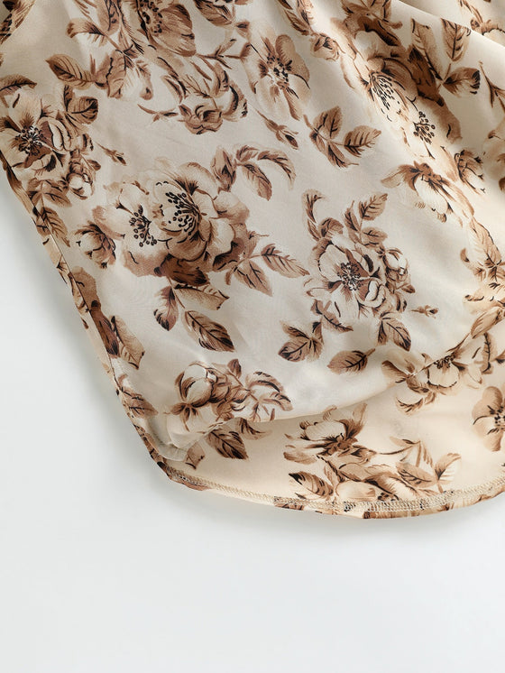 Floral Print Wrap Front Cami Top