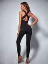 Wrap Cross Crisscross Backless Knotted Unitard Jumpsuit