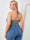Plus Self Tie Bandana Top