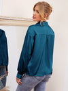 Drop Shoulder Satin Shirt