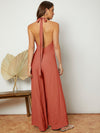 Backless Halter Neck Wide Leg Jumpsuit