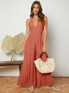 Backless Halter Neck Wide Leg Jumpsuit