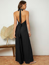 Backless Halter Neck Wide Leg Jumpsuit