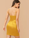 Belle Cowl Neck Satin Cami Dress