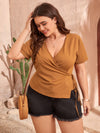 Plus Wrap Tie Side Tee