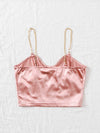 Chain Detail Silky Bustier Cami Crop Top