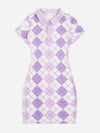 Argyle Pattern Polo Dress