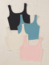 EZwear 4pack Solid Crop Tank Top