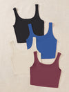 EZwear 4pack Solid Crop Tank Top