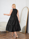 Plus Ruffle Hem Smock Dress