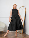 Plus Ruffle Hem Smock Dress