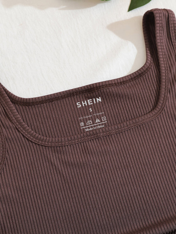 Drawstring Side Crop Tank Top