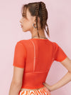 Sheer Mesh Crop Top Without Bra
