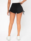 PETITE High Waist Drawstring Side Biker Shorts