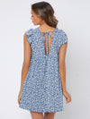 PETITE Ditsy Floral Ruffle Armhole Tie Back Dress