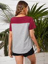 Maternity Color Block Striped Tee
