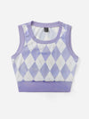 Argyle Pattern Tank Top