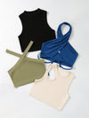 4pcs Rib knit Top