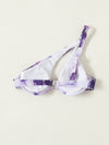 Marble Print One Shoulder Push Up Bikini Top