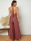 Backless Halter Neck Wide Leg Jumpsuit