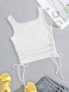 Drawstring Side Crop Tank Top