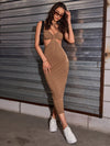 ICON Ruched Bust Cutout Bodycon Dress